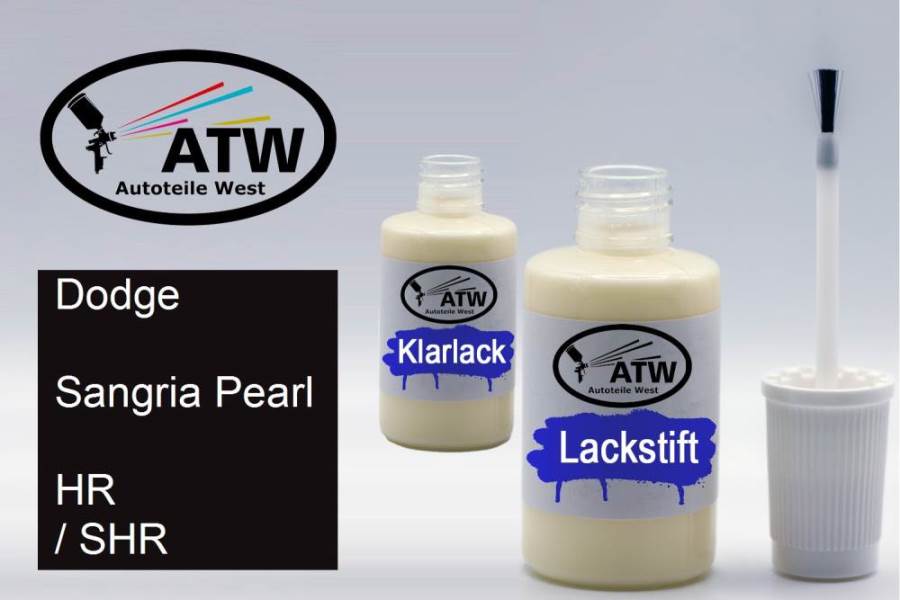 Dodge, Sangria Pearl, HR / SHR: 20ml Lackstift + 20ml Klarlack - Set, von ATW Autoteile West.